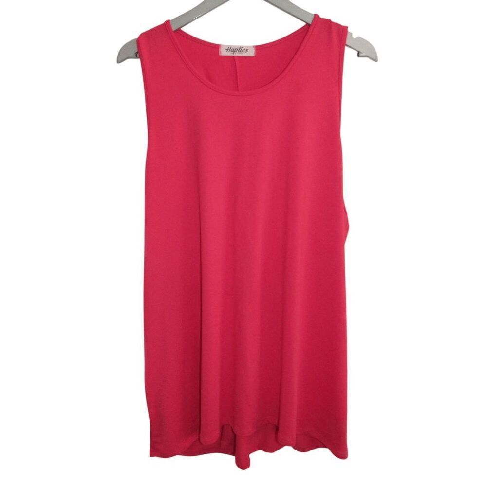 Haptics by Holly Harper Fuchsia Pink Twist Back Tank Top 1X‎